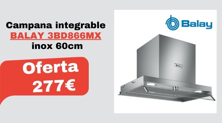 Campana integrable BALAY 3BD866MX inox 60cm